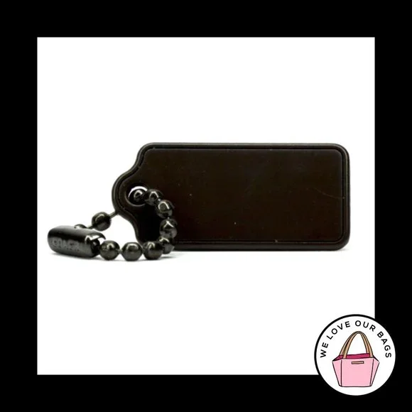 Rare COACH HORSE CARRIAGE Black Gunmetal Metal Fob Bag Charm Keychain Hang Tag - Picture 2 of 2